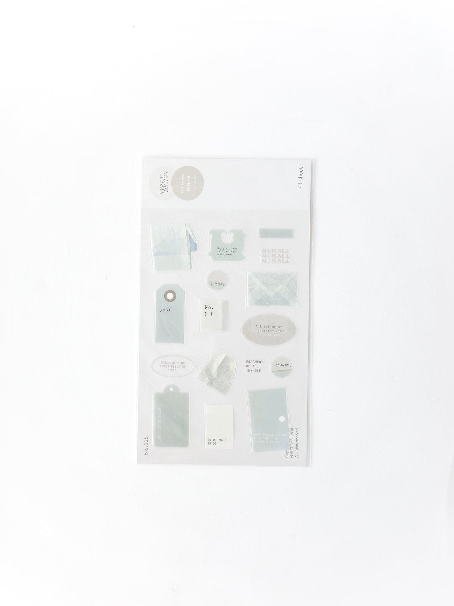PET Sticker - White