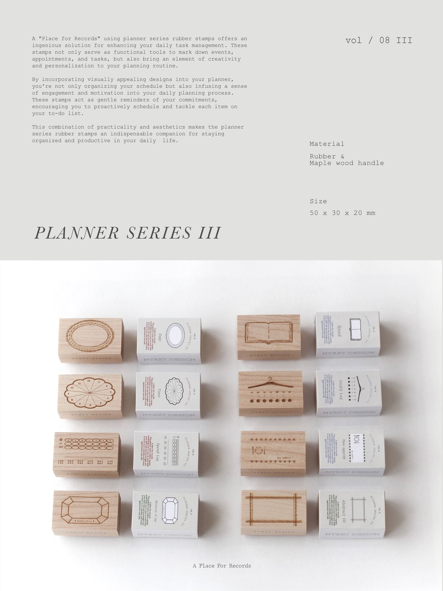 Vol 8 Planner Series III