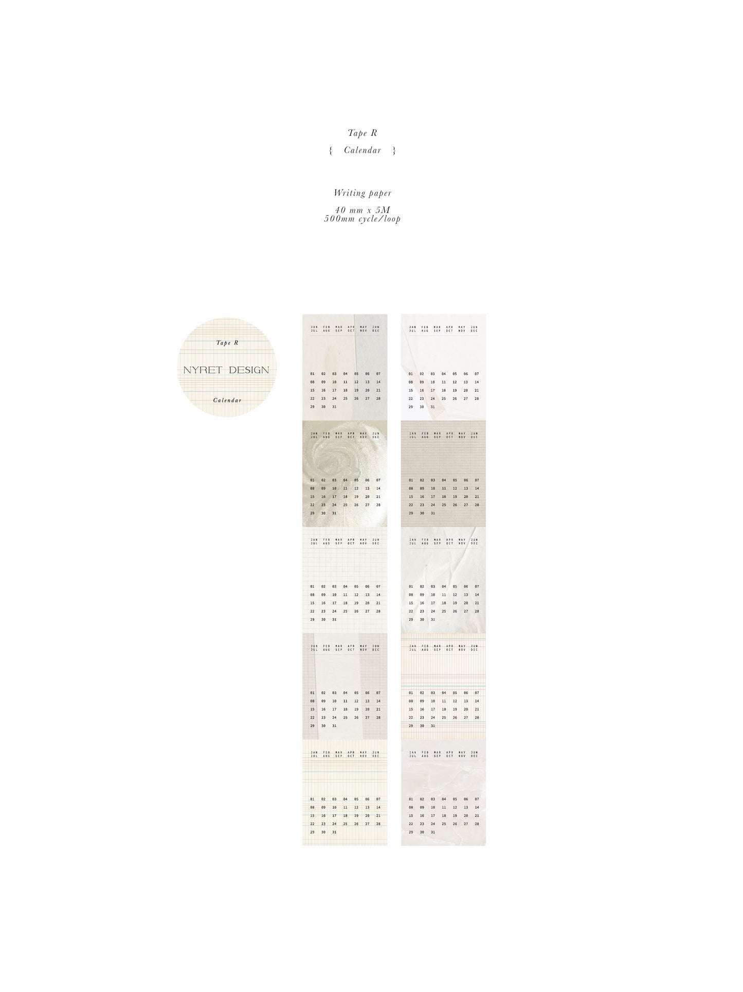 Tape R - Calendar