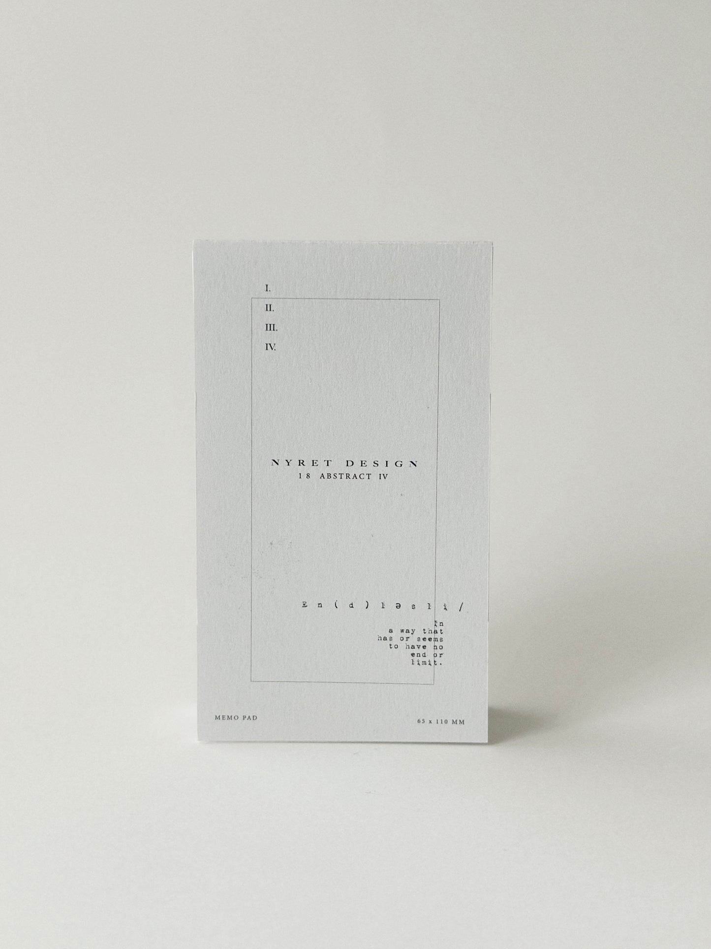 Endless Series Memo Pad